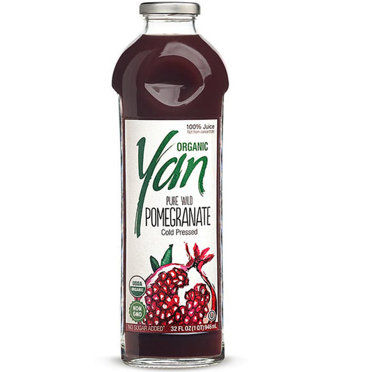 Yan Pure pomegranate 100% Juice Cold Pressed  32 oz