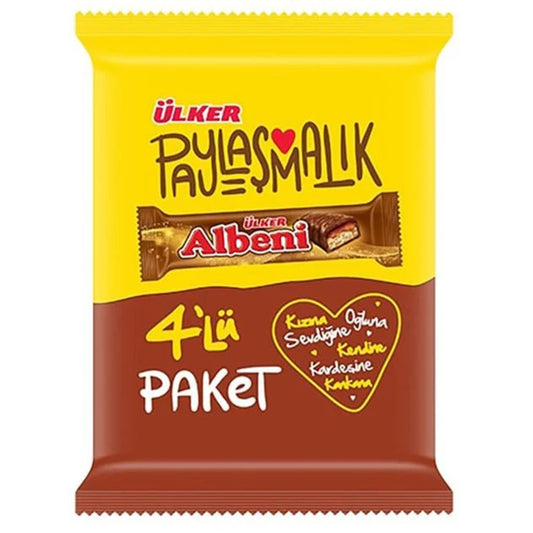 Ulker Albeni Chocolate Coated Bar 40 gr 4 pack