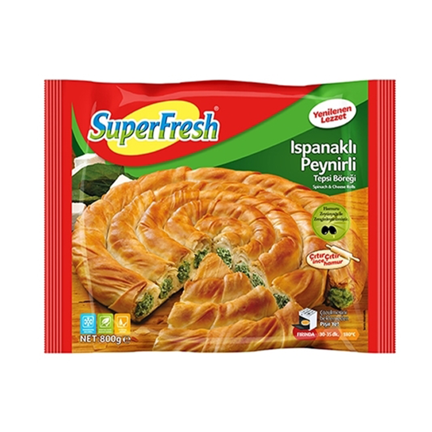 Superfresh Roll Borek W Spinach  800 g (28.2 Oz)