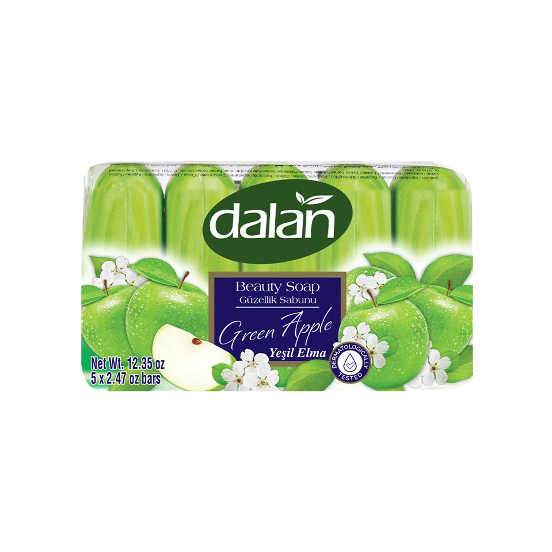 Dalan Green Apple Beauty Soap (5 x 70g Pack)