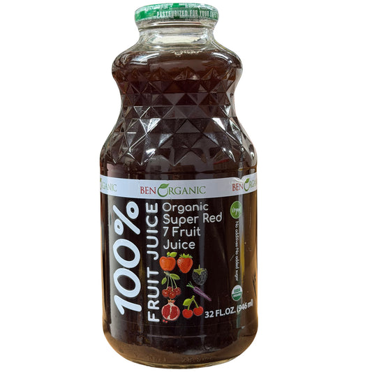 Ben Organic 7 Super Fruit  %100Juice 32 fl oz