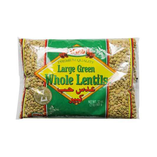 Ziyad Large Green Whole Lentils 2 lb(907 gr)