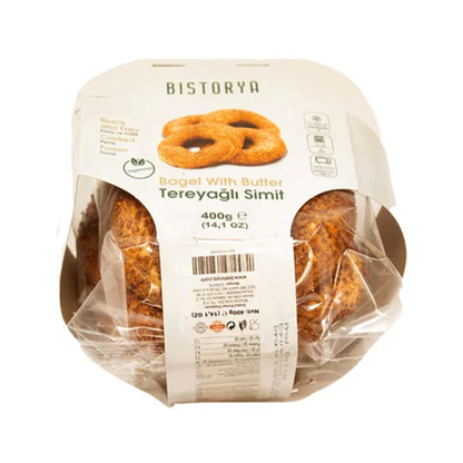 Bistorya Cooked frozen Bagel w Butter(Tereyagli Simit) 4 pcs 400 gr