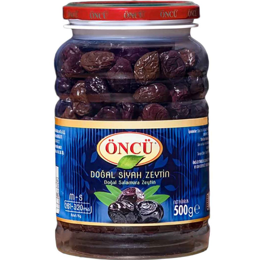 Oncu Black Olives M-S 500 Gr (17.63 Oz)