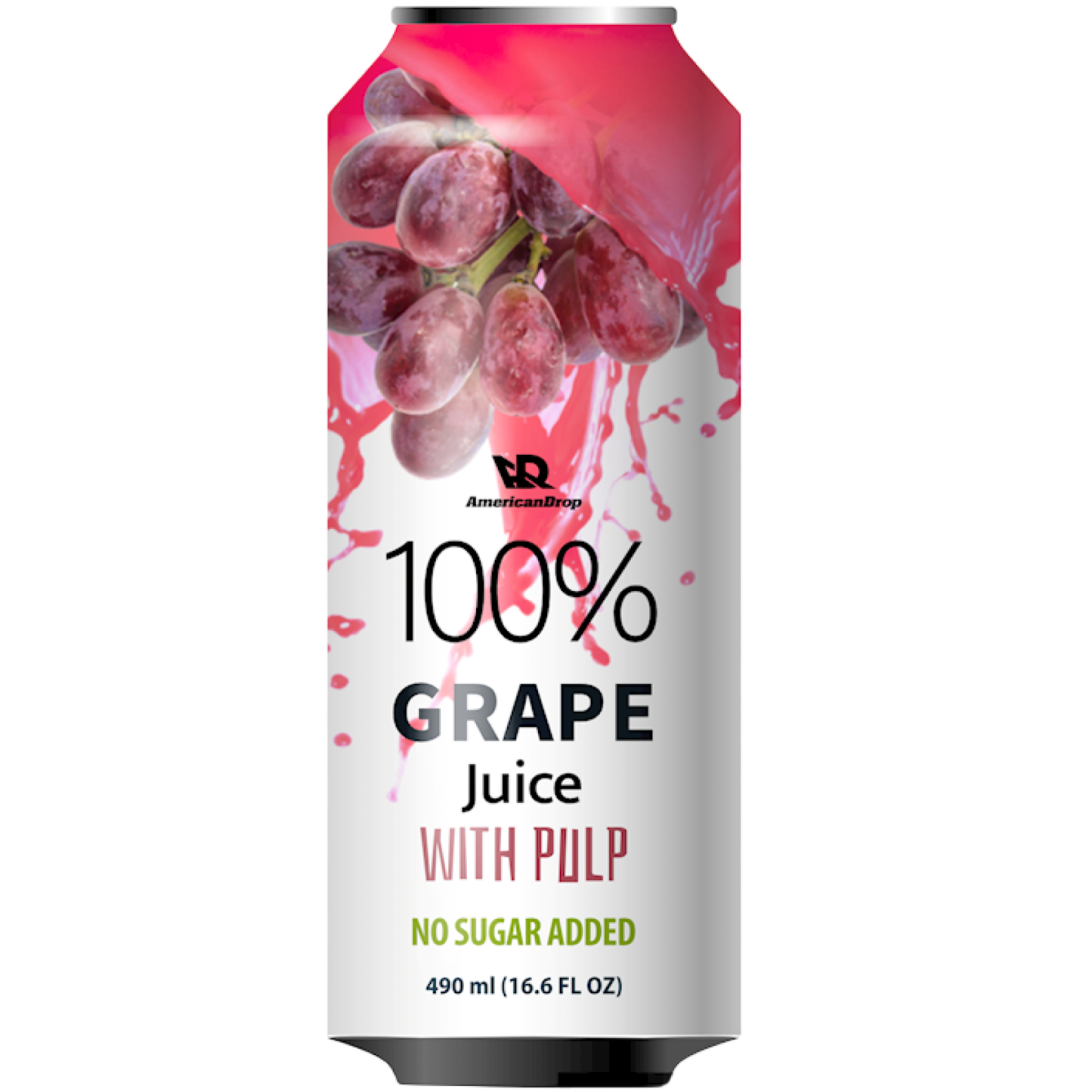 AmericanDrop 100% Red Grape juice w Pulp 490ml