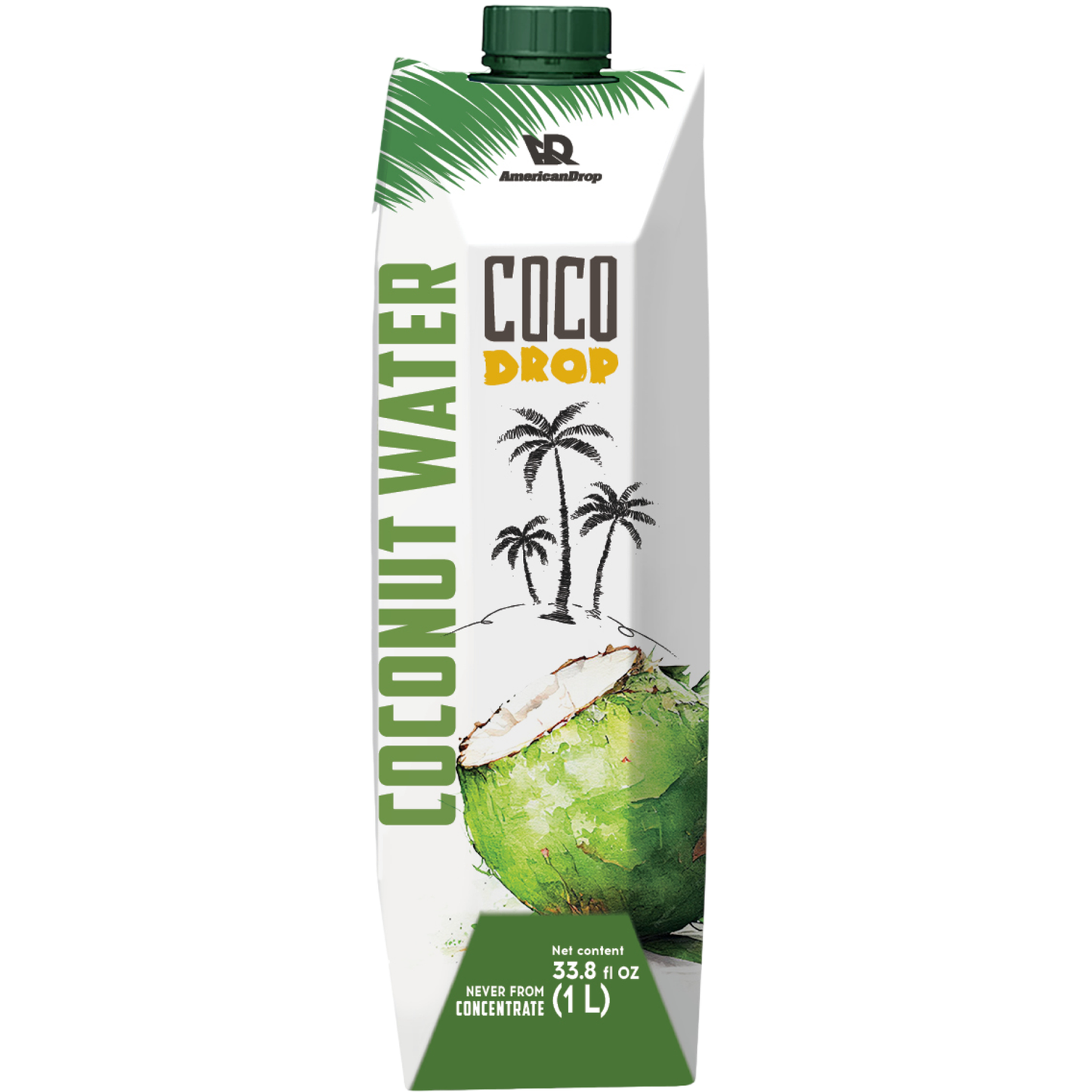 AmericanDrop Coconut Water 1 LT 100% No Sugar added