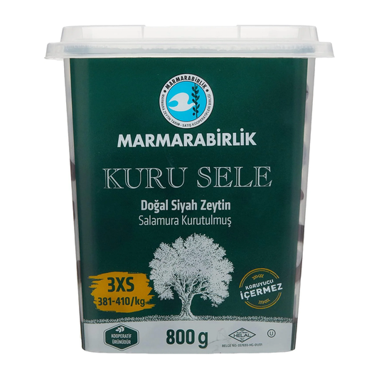 Marmarabirlik Gemlik Black Olives(Kuru Sele) 3X 800 g