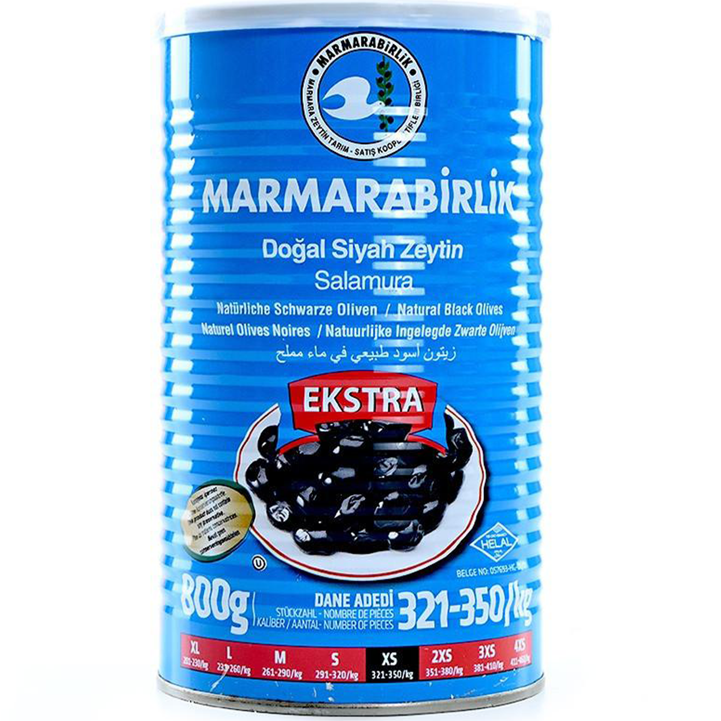 Mb Natural Black Olives XS Extra 28.2oz (800g) Can