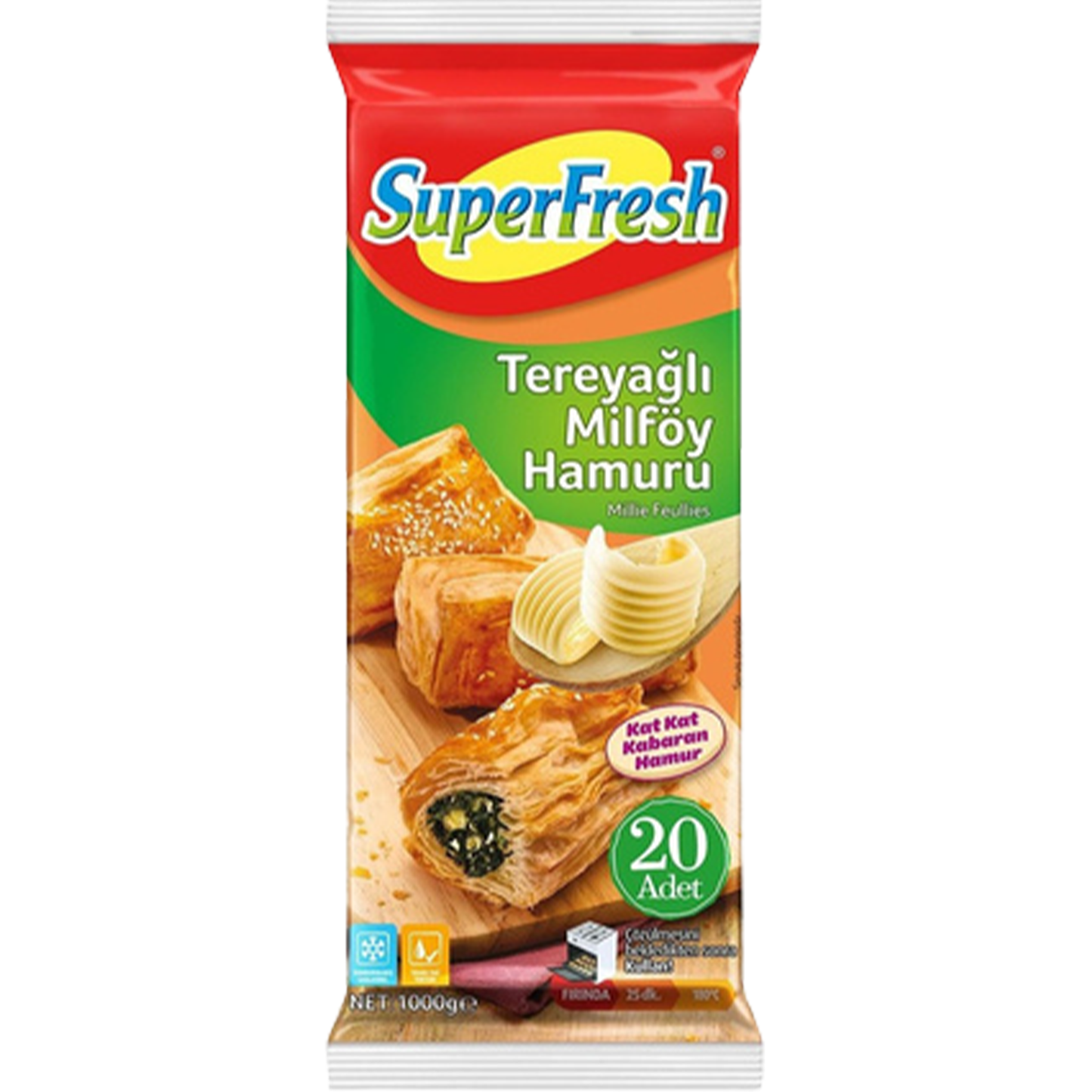 Superfresh Puff Pastry w Butter 20 pcs 1000 gr