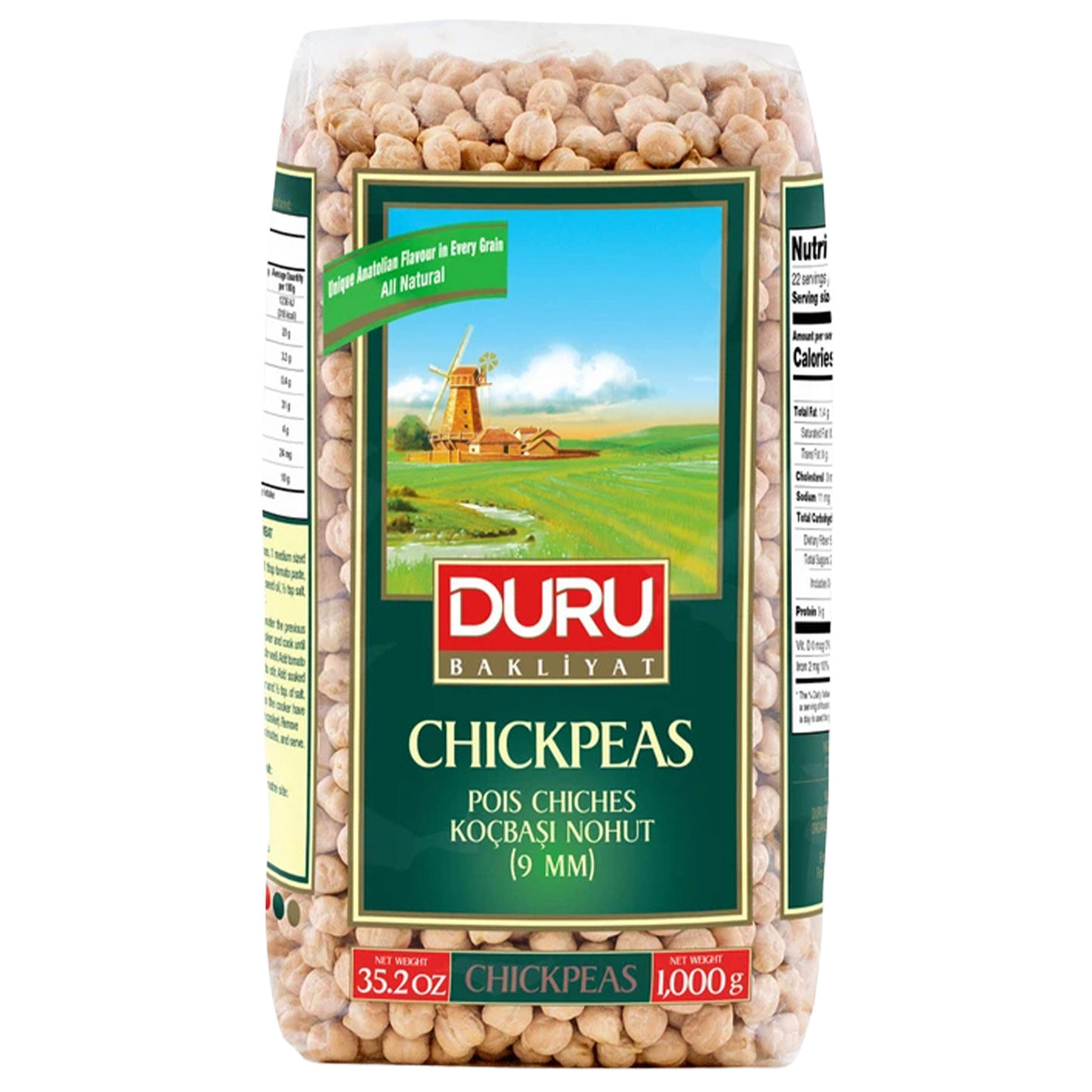 Duru Dry Chickpeas 9mm 1000 g
