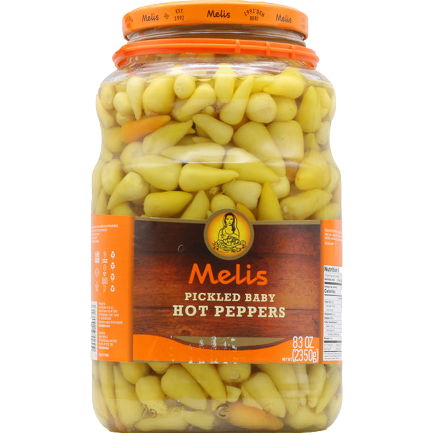 Melis Pickled Baby Hot Peppers 83 Oz (2350 Gr)