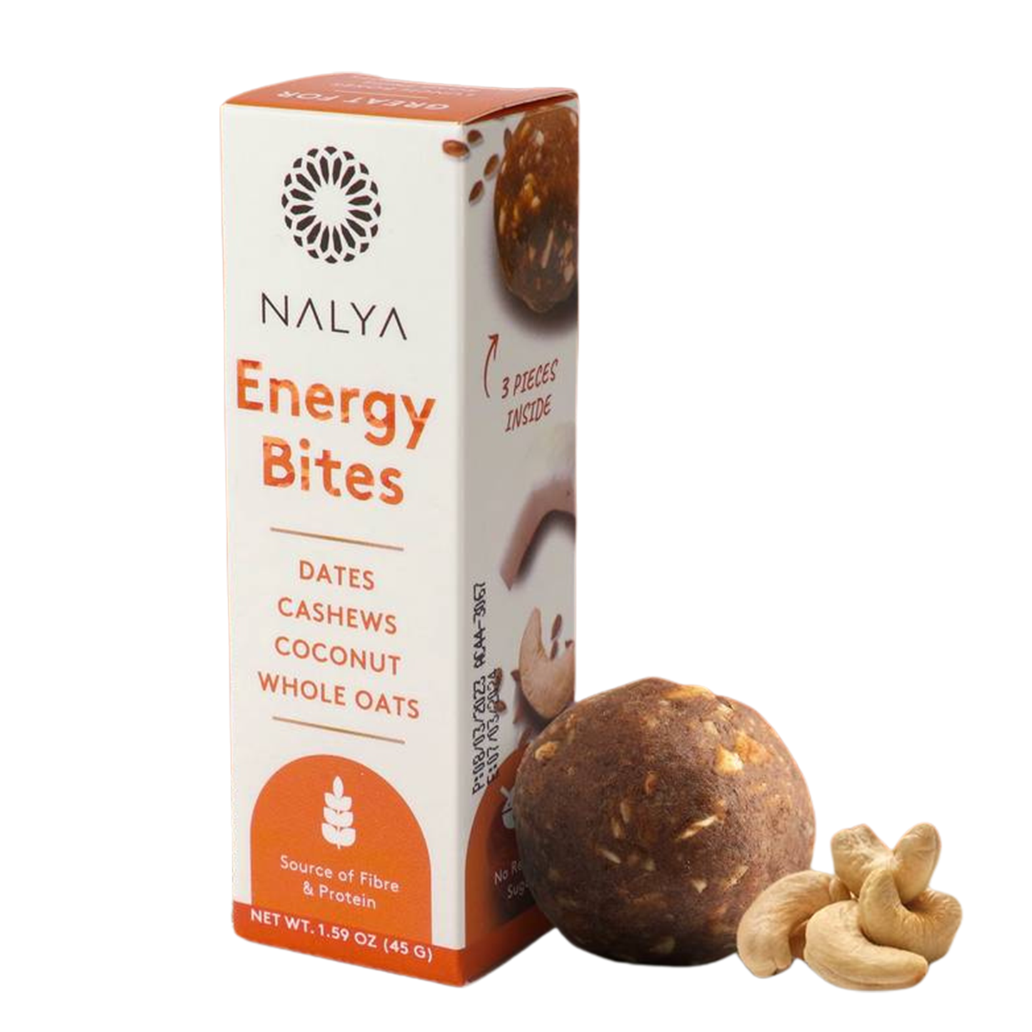Nalya Energy Bites Dates Cashews Coconut 1.59 oz (45 gr)