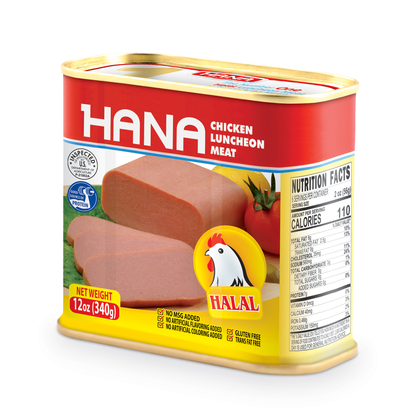 Hana Chicken Luncheon Meat 12 oz (340 gr)