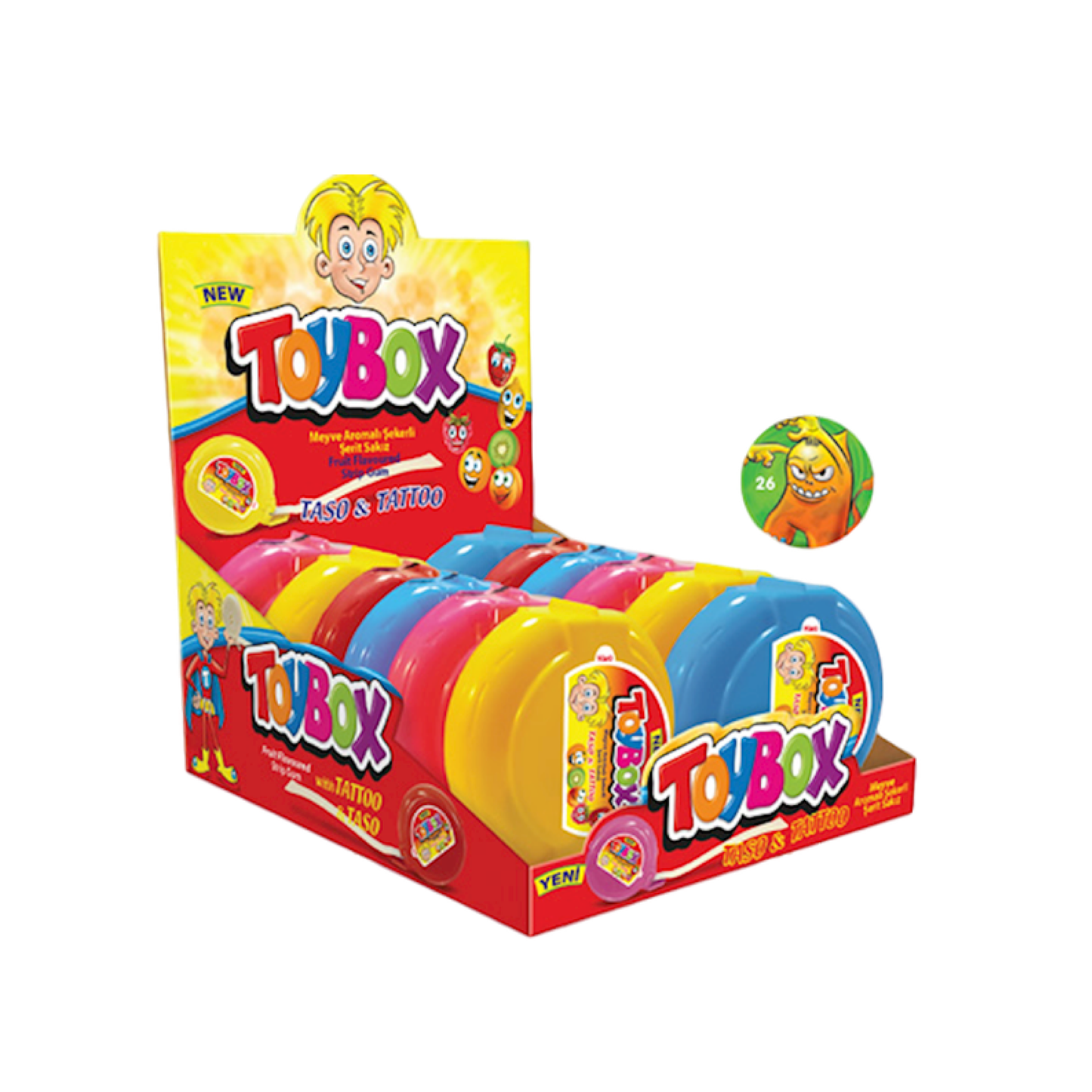 Toybox Strip Gum Flavored Hard Candy 11 gr
