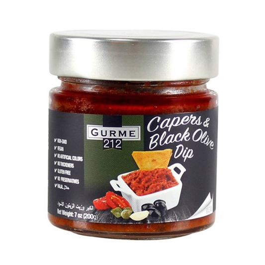 Gourmet212 Cappers & Black Olives Dip Sauce 7 oz