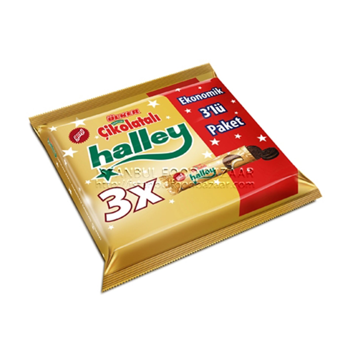 Ulker Halley Chocolate Coated Biscuit 3 pcs 198 gr