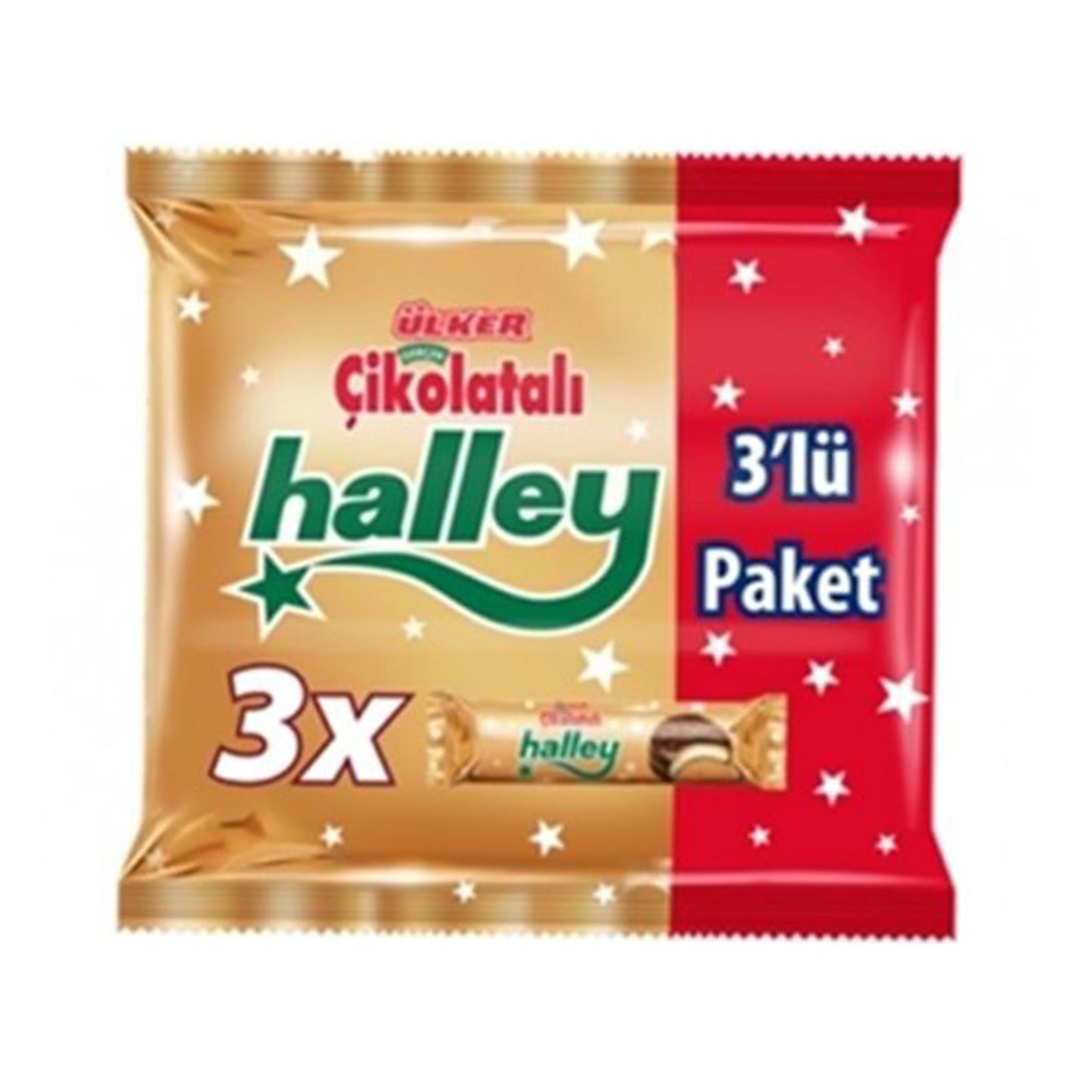 Ulker Halley Chocolate Coated Biscuit 3 pcs 198 gr