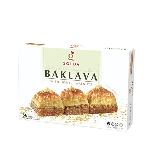 Golda Double Walnut Baklava 3.1 Lb (1.4 Kg)