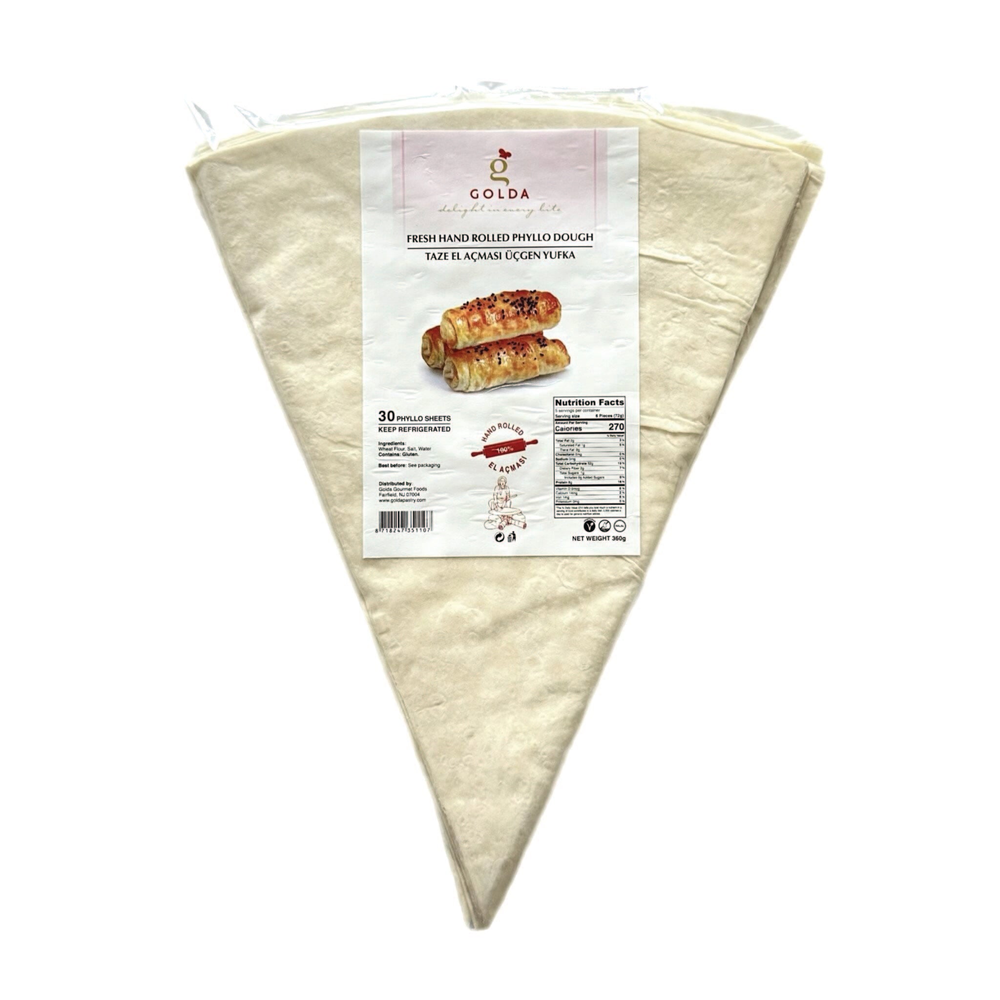 Golda Fresh Triangle Phyllo Dough 360 gr – Qualita Food Store