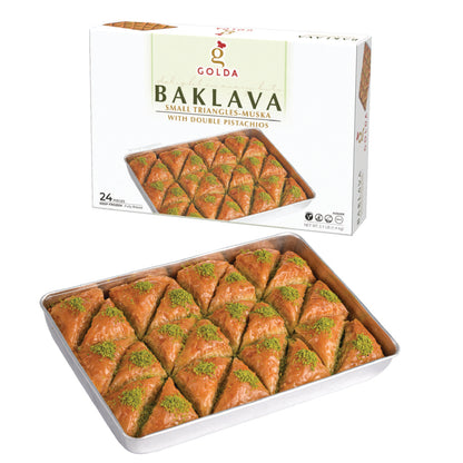 Golda Baklava Small Triangles- Muska Double Pistachios 3.1 lbs