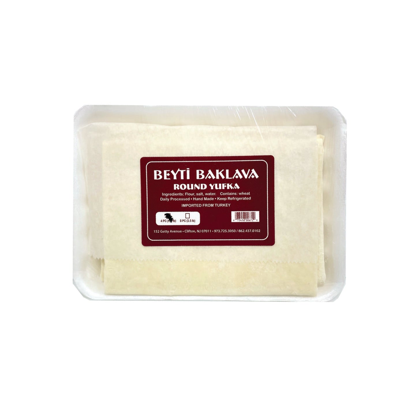 Beyti Baklava Round Yufka 4 Pc(1.2 Lb)