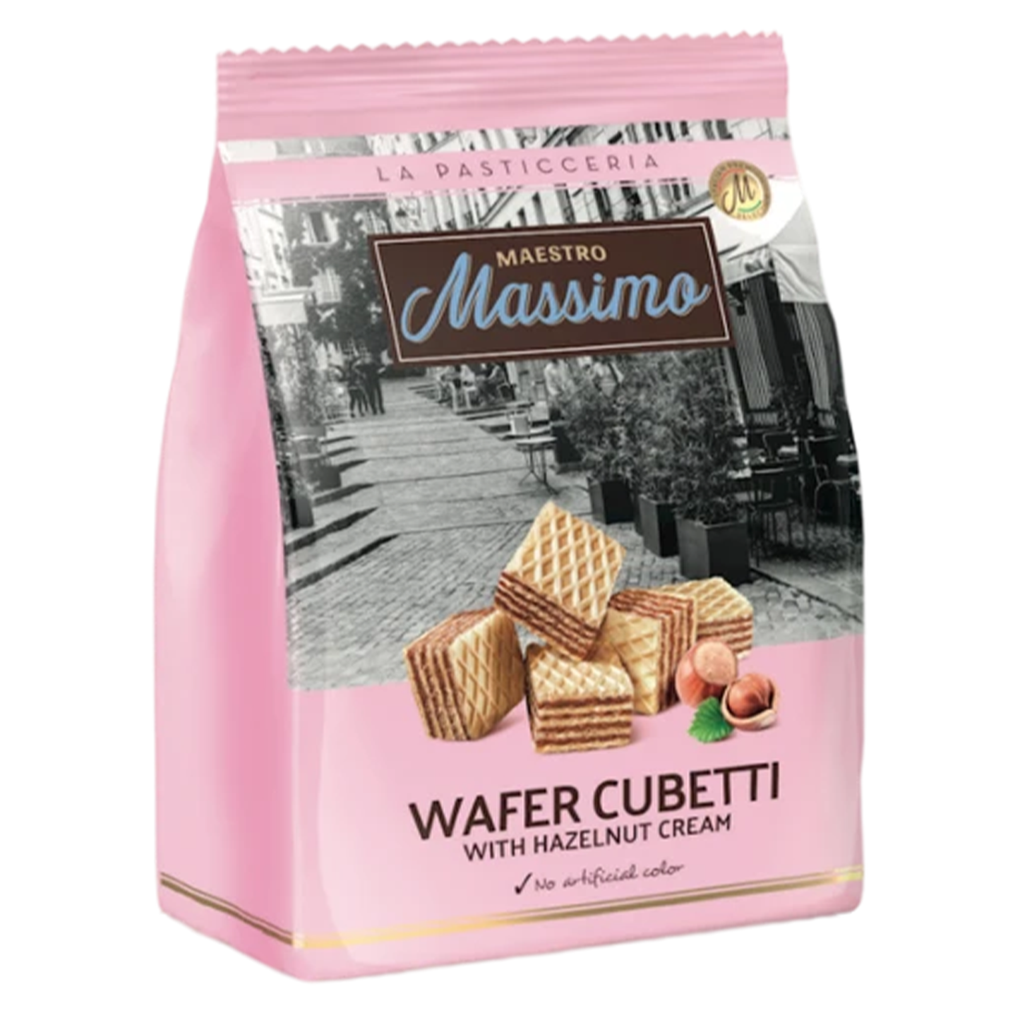 Maestro Massimo Wafer Cubetti Hazelnut cream 8.82 Oz (250 Gr)