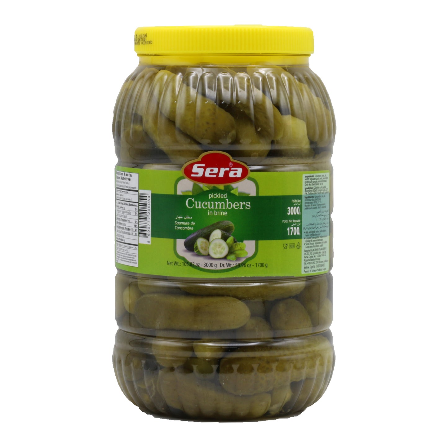 Sera Pickled Cucumbers 6.61 Lb (3000 Gr)