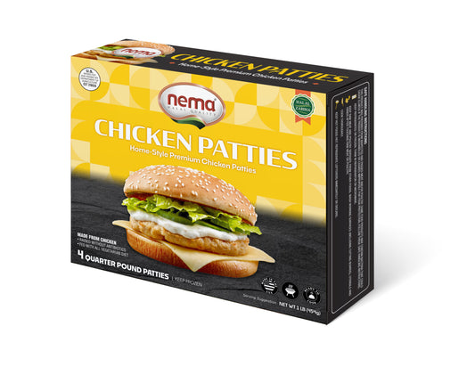 Nema 4 Chicken Patties 1 lb (454 Gr)