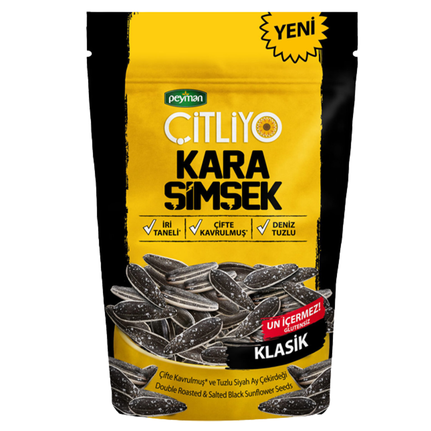 Citliyo Kara Simsek Double Roasted Salted Sunflower Seeds Classic 180 gr