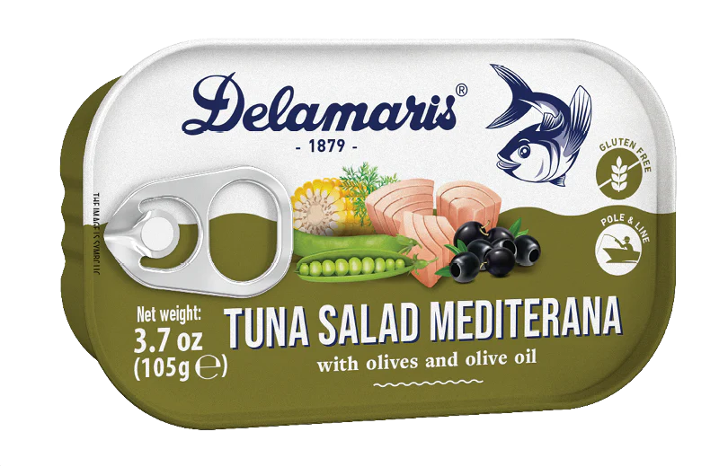 Delamaris Tuna Salad Mediterana in Olive Oil 4.4 oz(125gr)