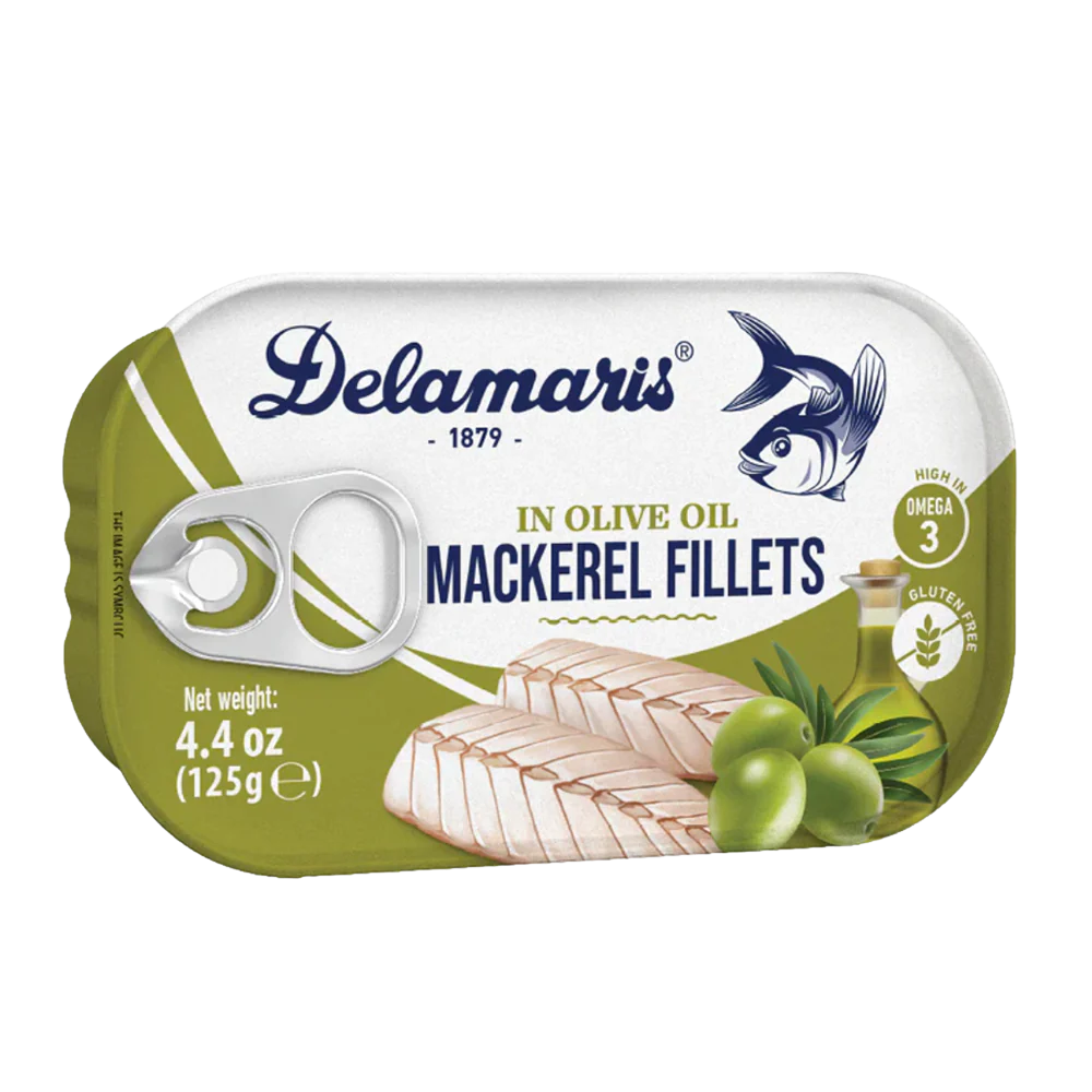 Delamaris Mackerel Fillets in Olive Oil 4.4 oz(125gr)