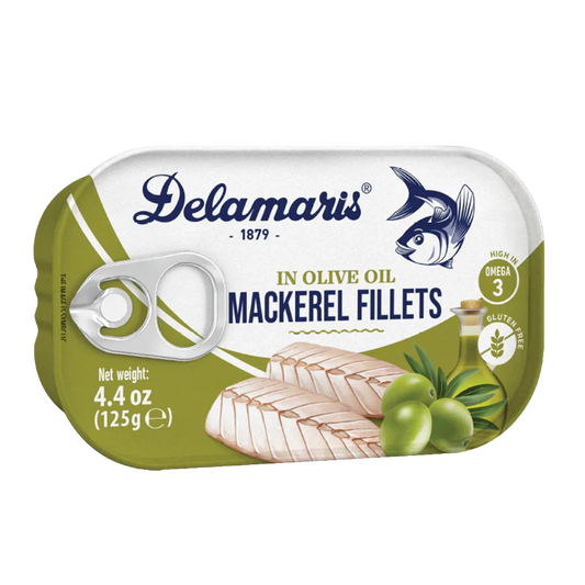 Delamaris Mackerel Fillets in Olive Oil 4.4 oz(125gr)