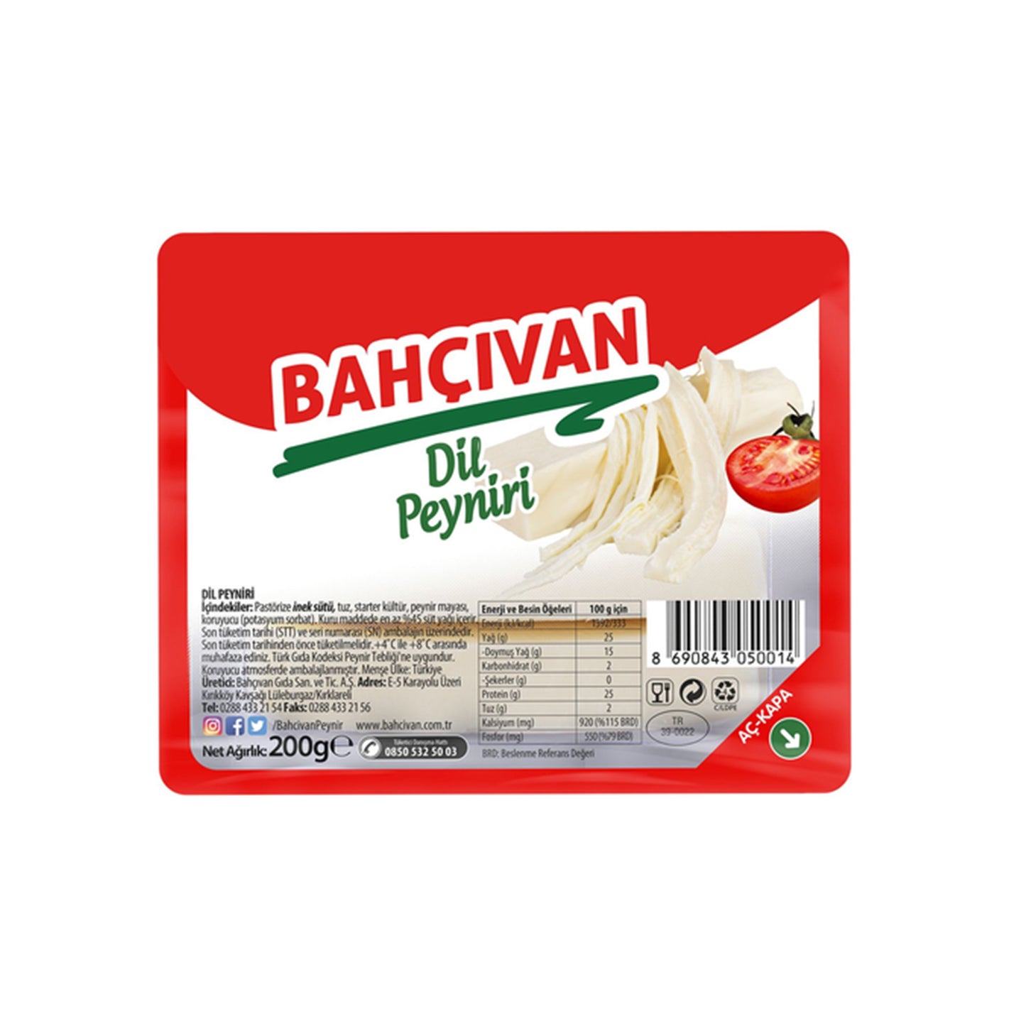 Bahcivan String Cheese (Dil) 200 gr
