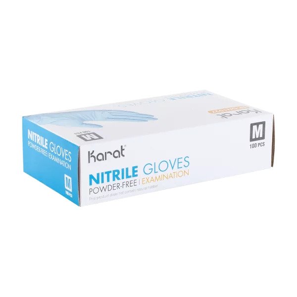Karat Powder Free Nitriie Gloves M 100 Pcs