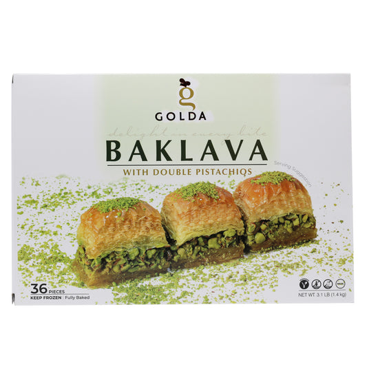 Golda Baklava With Double Pistachios 3.1 Lb (1.4 Kg)