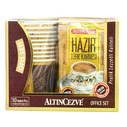 Altincezve Ready Turkish Coffee Mid Sugar 9gx10