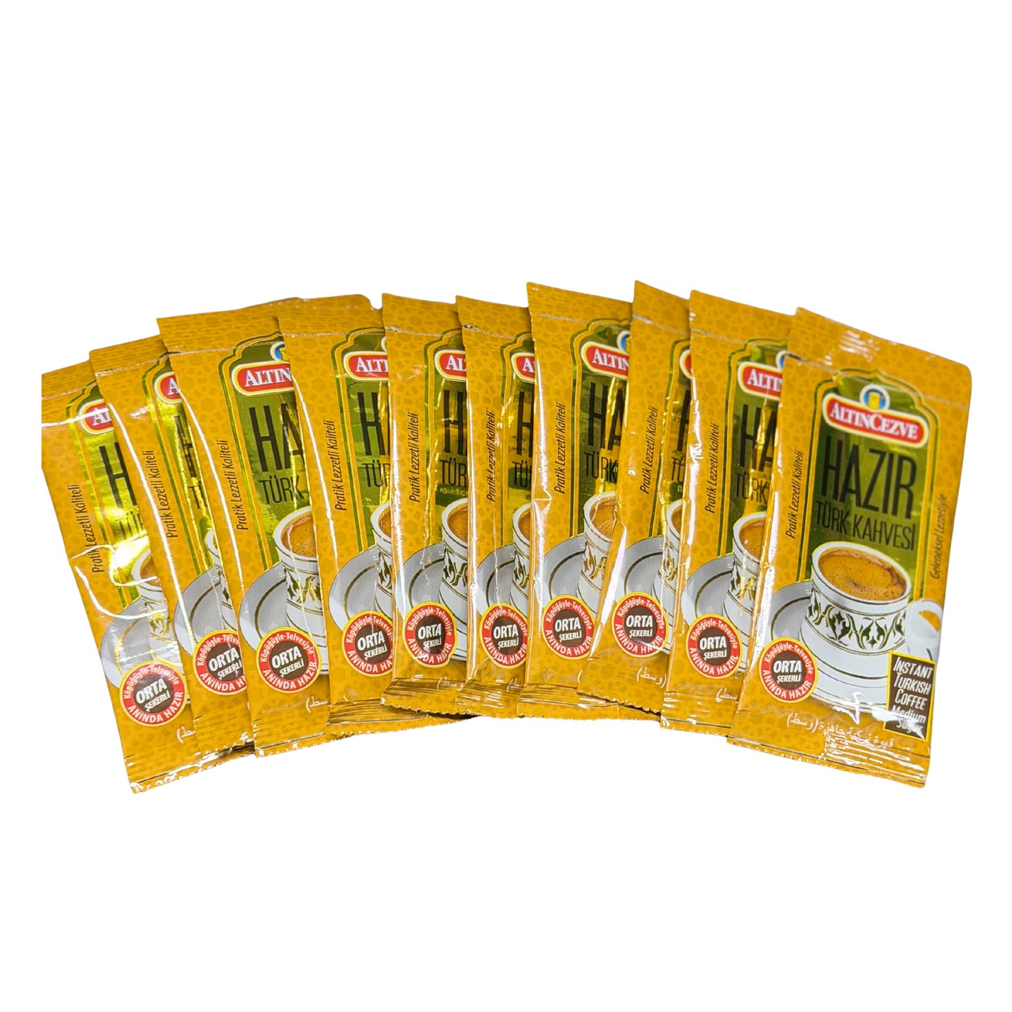 Altincezve Ready Turkish Coffee Mid Sugar 9gx10