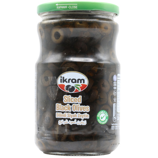 Ikram Sliced Black Olives 700 Gr (350 Gr Drained)