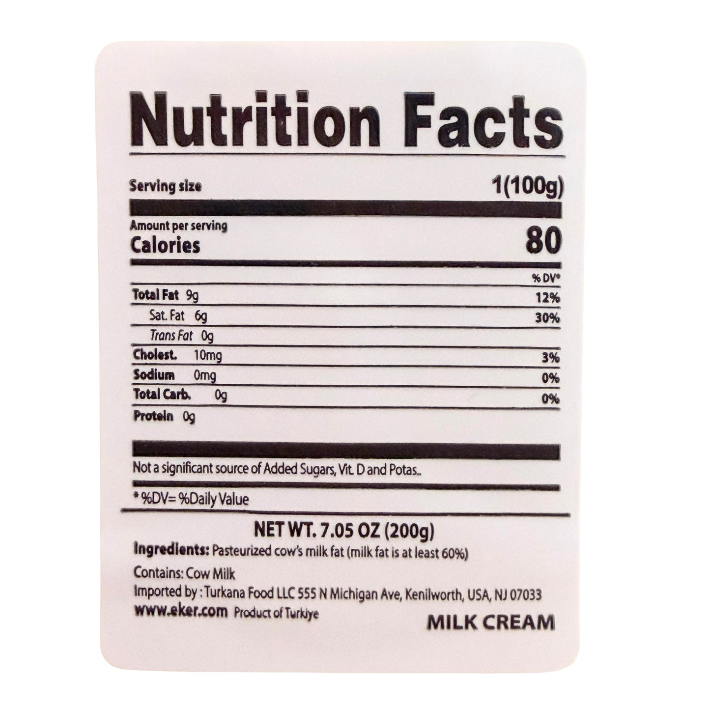 Eker Fresh Cream ( kaymak ) 200 Gr