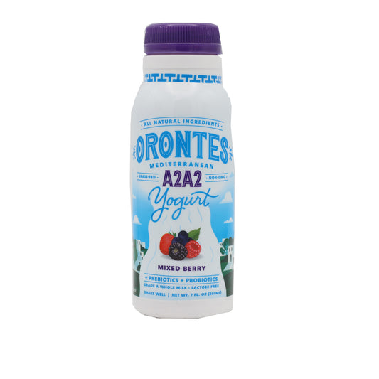 Orontes Mediterranean Yogurt A2A2 Mixed Berry Drinkable 7 Fl Oz (207 Ml)