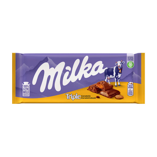 !Milka Triple Caramel Chocolate 3.17 Oz (90 Gr)