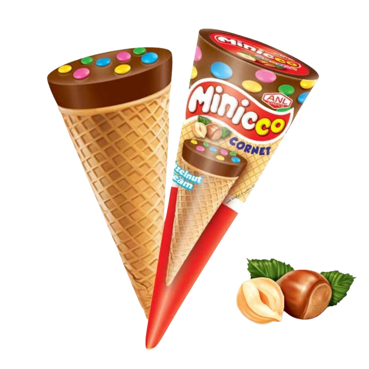 Anl Minicco Cornet Cream w Hazelnuts 25 gr
