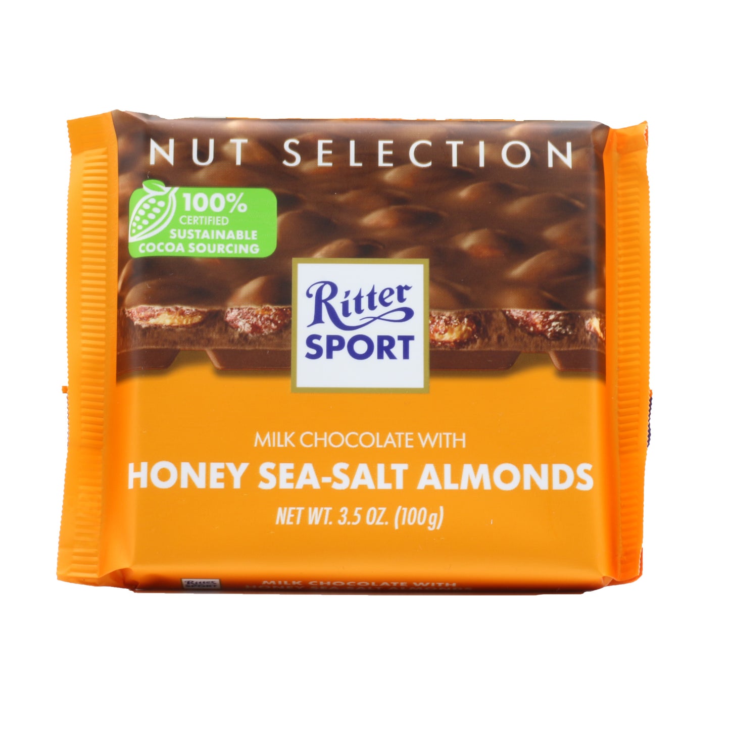 !Ritter Sport Honey Sea-Salt Almonds In Milk chocolate 100 gr