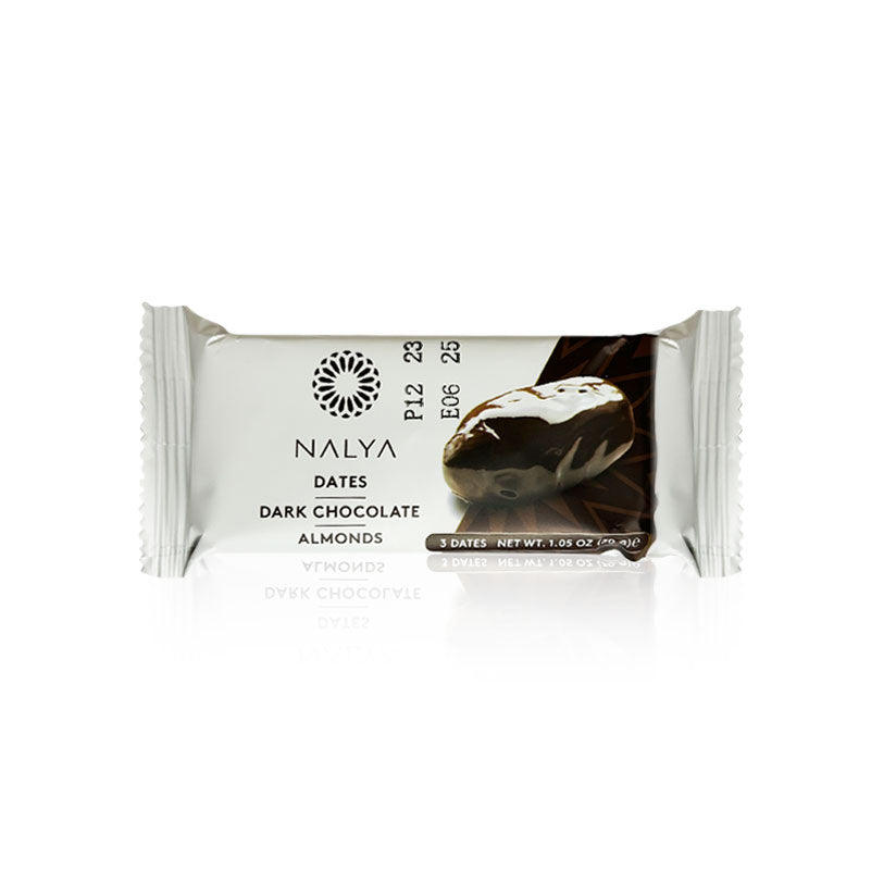 Nalya Dark Chocolate Dates w Almond 16 Pack 480 gr