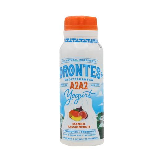 Orontes Mediterranean Yogurt A2A2 Mango Passionfruit Drinkable 7 Fl Oz (207 Ml)