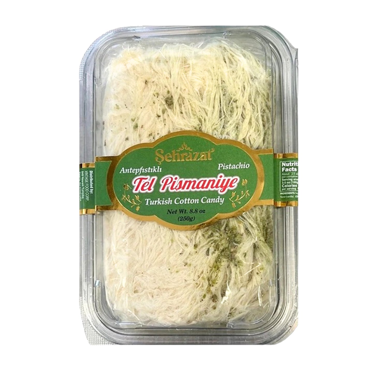 Sehrazat Turkish Cotton Candy (Tel Pismaniye)Pistachio 250 gr