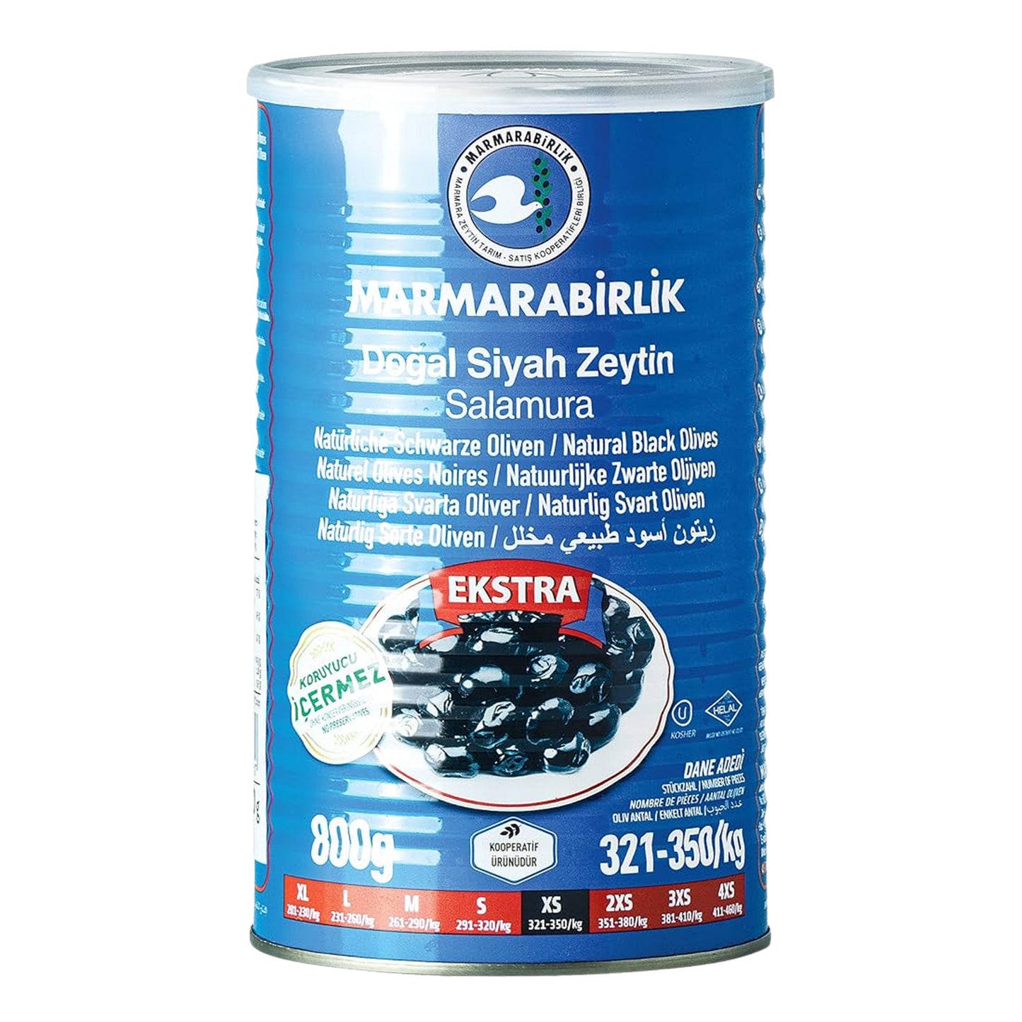 Marmarabirlik Black Olives M Super 800 gr