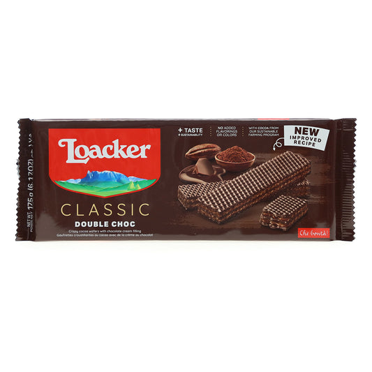 Loacker Double Chocolate  Wafers  6.17 Oz (175 Gr)