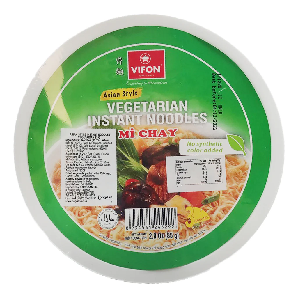 Vifon Asian Style Instant Noodle, Vegetarian Flavor, 85 g
